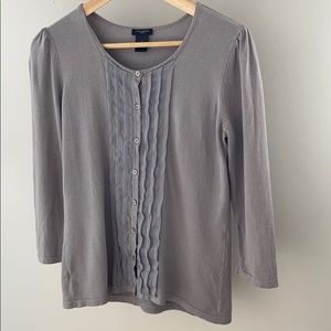 Ann Taylor Cardigan with Ruffle detail